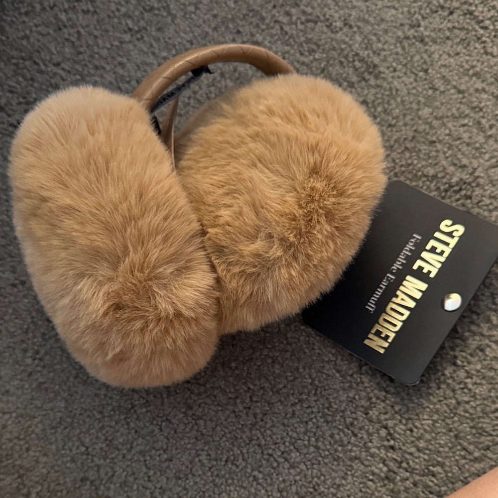 Steve Madden Brown Faux Fur Earmuffs